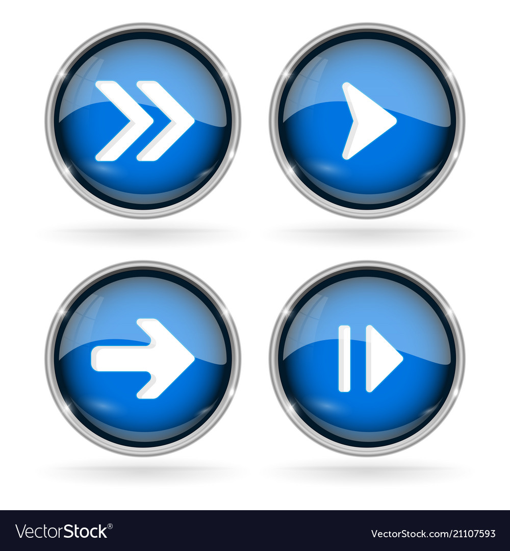 Chrome Buttons with Arrows