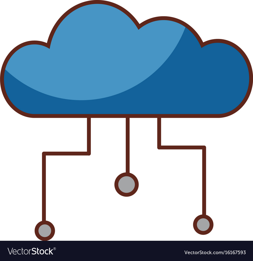 Cloud computing isolated icon