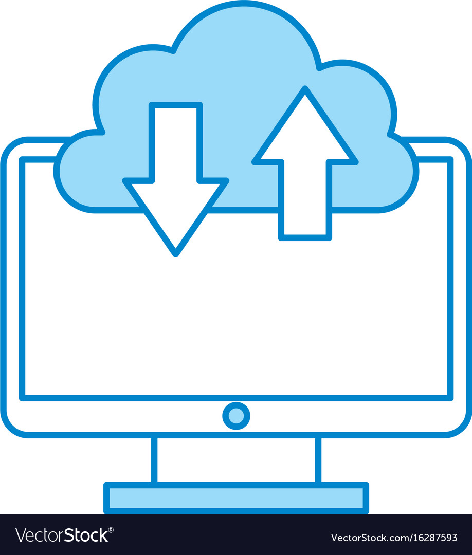 Computer desktop with cloud computing