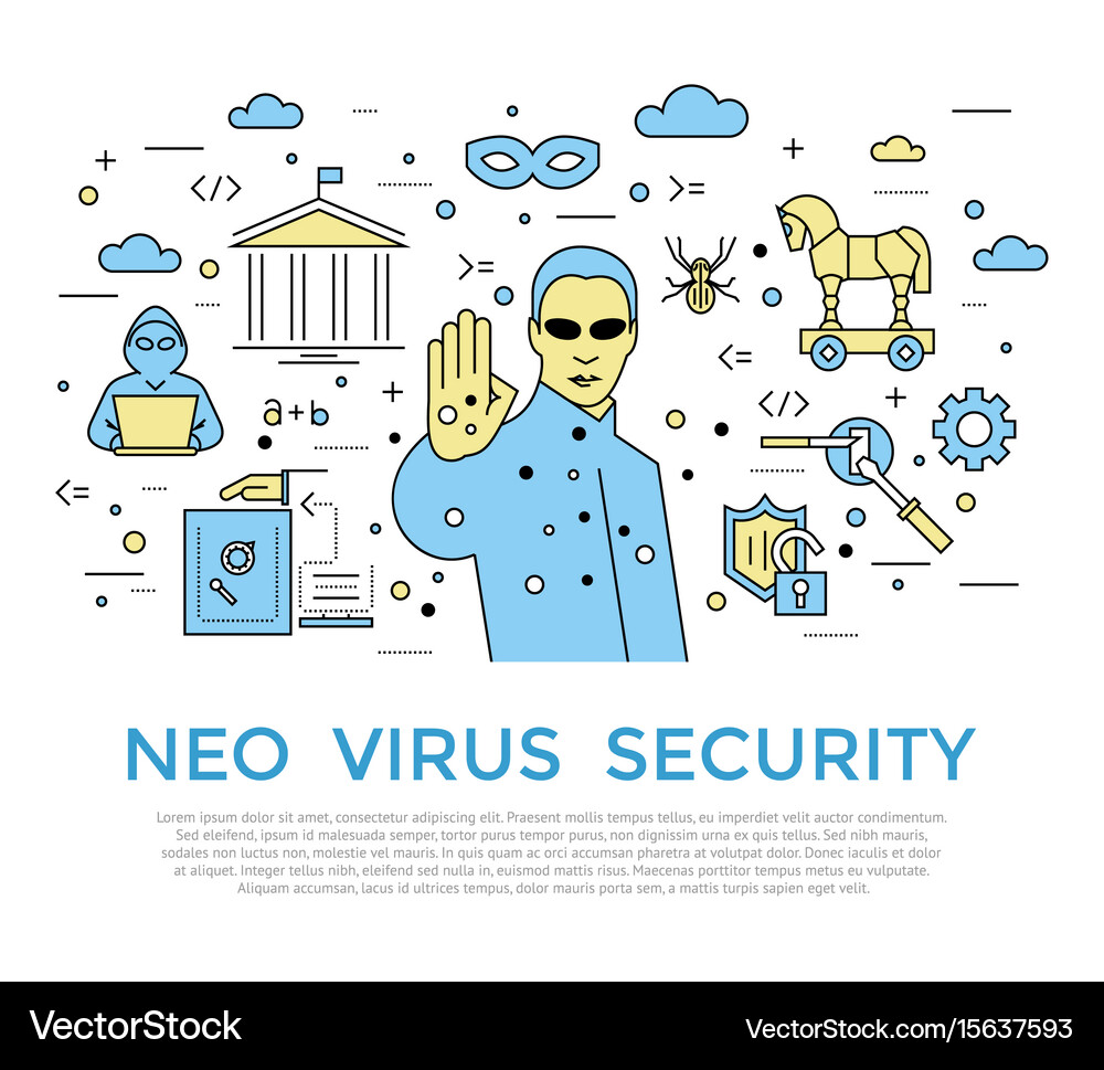 Digital color internet security Royalty Free Vector Image