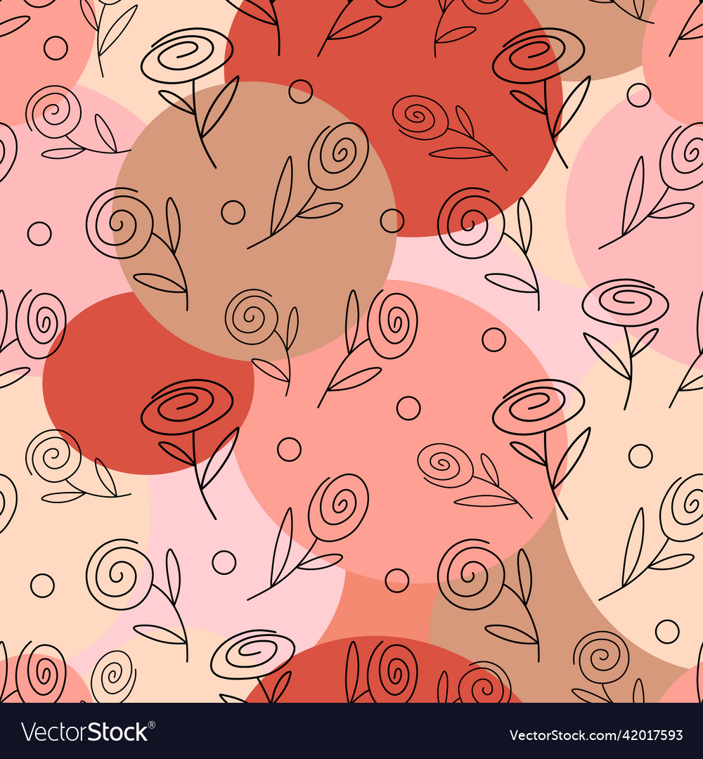 Pattern with linear roses