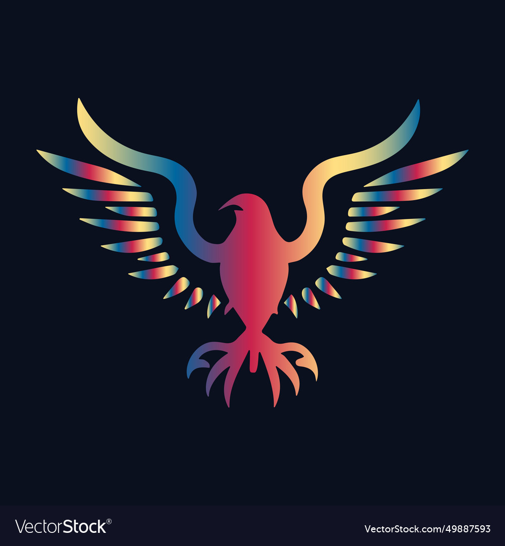 Phoenix logo design template Royalty Free Vector Image