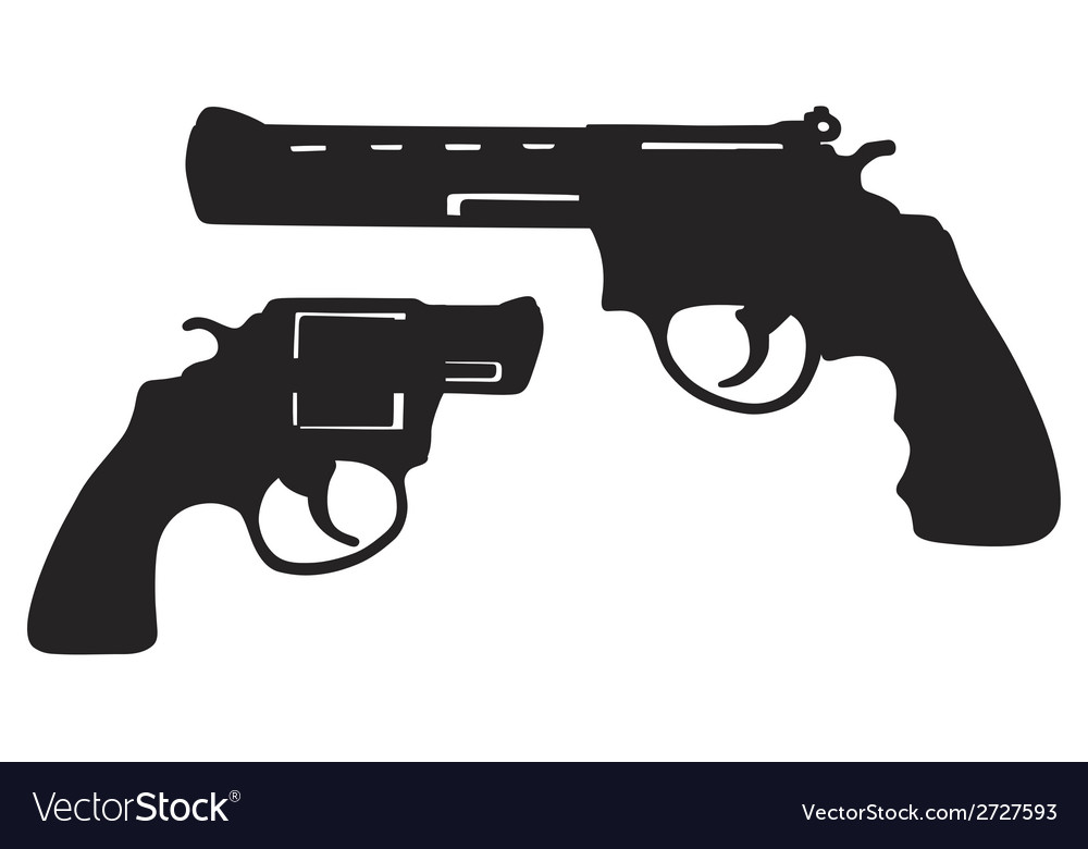 Revolvers Royalty Free Vector Image - VectorStock