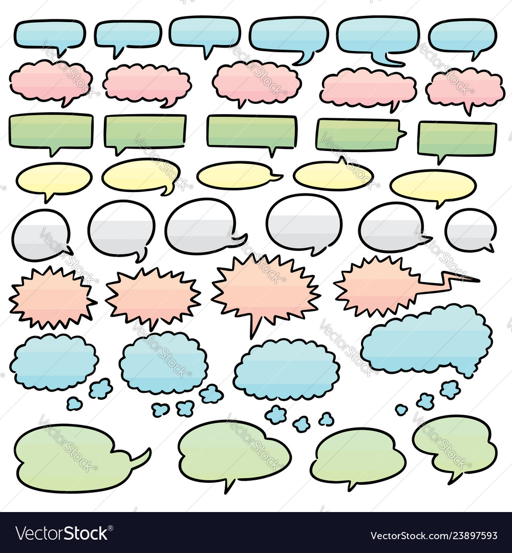 Set of speech bubbles
