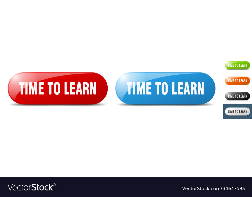 Time to learn button key sign push set