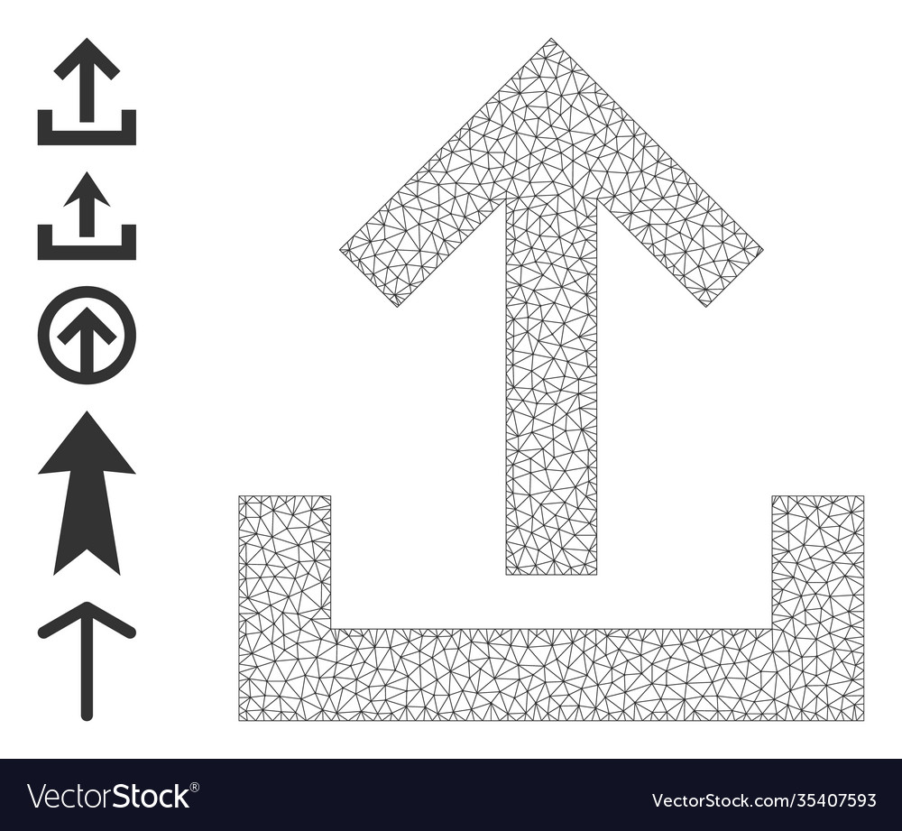 Web-Net-Upload-Symbol mit einfachen Symbolen vector image Web-Net-Upload-Symbol mit einfachen Symbolen