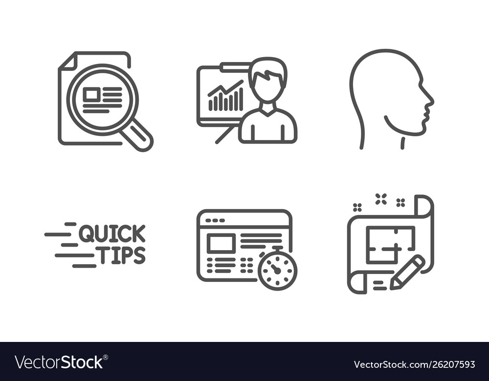 Web timer presentation and head icons set