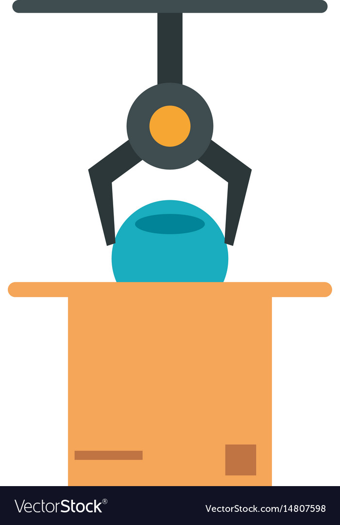 Assembly line industrial machine icon image