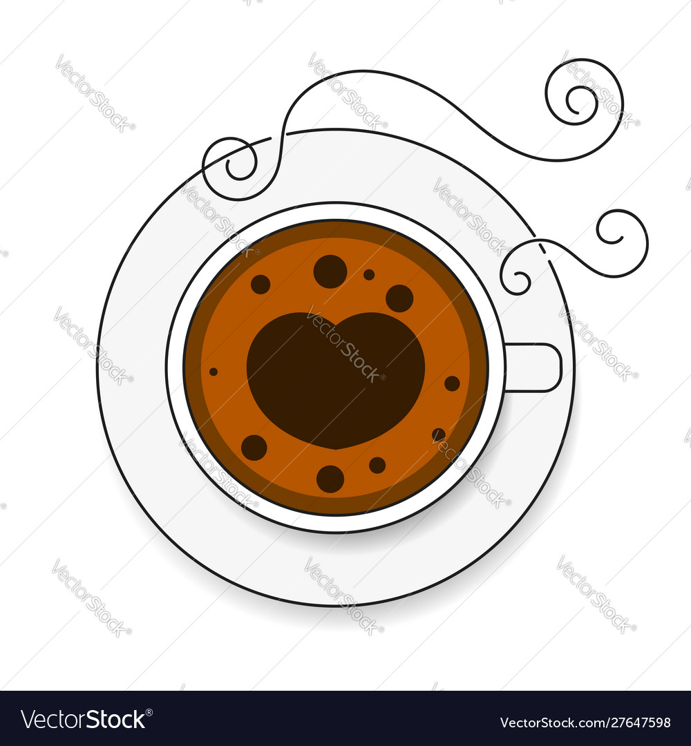 Coffee round design in a vintage circuit Vector Image