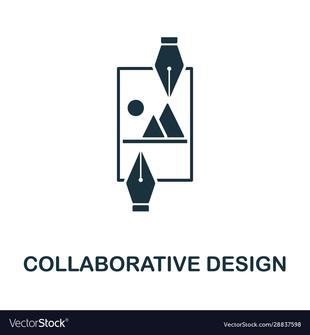 Collaborative design icon simple element from Vector Image
