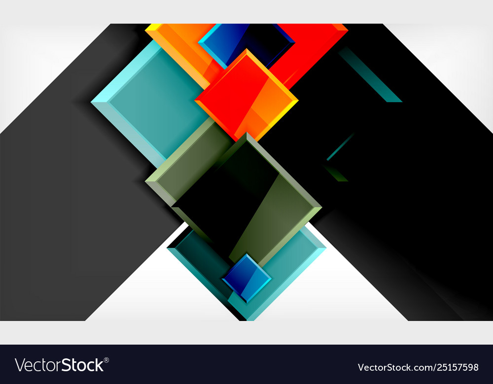 Colorful square and rectangle blocks background vector image Colorful square and rectangle blocks background