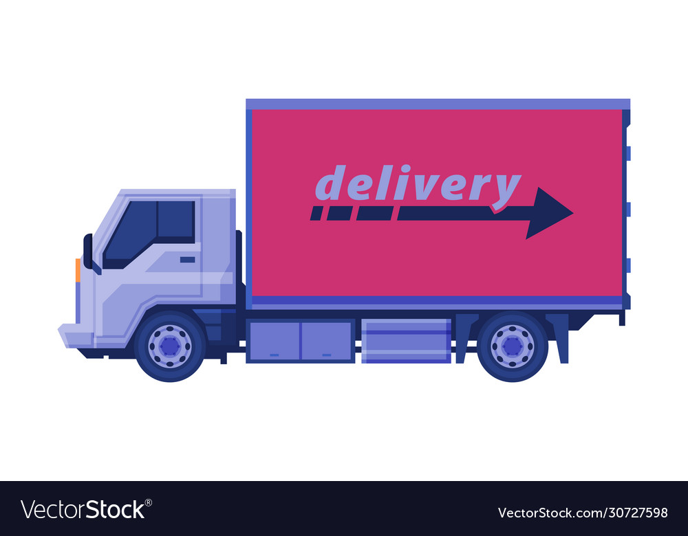 Delivery truck cargo shipping transportation Vector Image