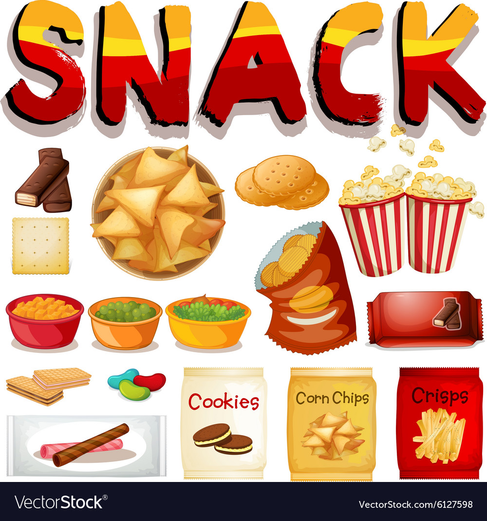 different-kind-of-snack-royalty-free-vector-image