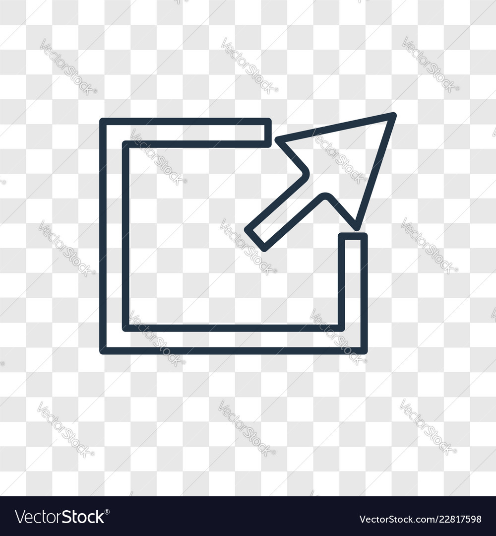 Export concept linear icon isolated vector image Export concept linear icon isolated