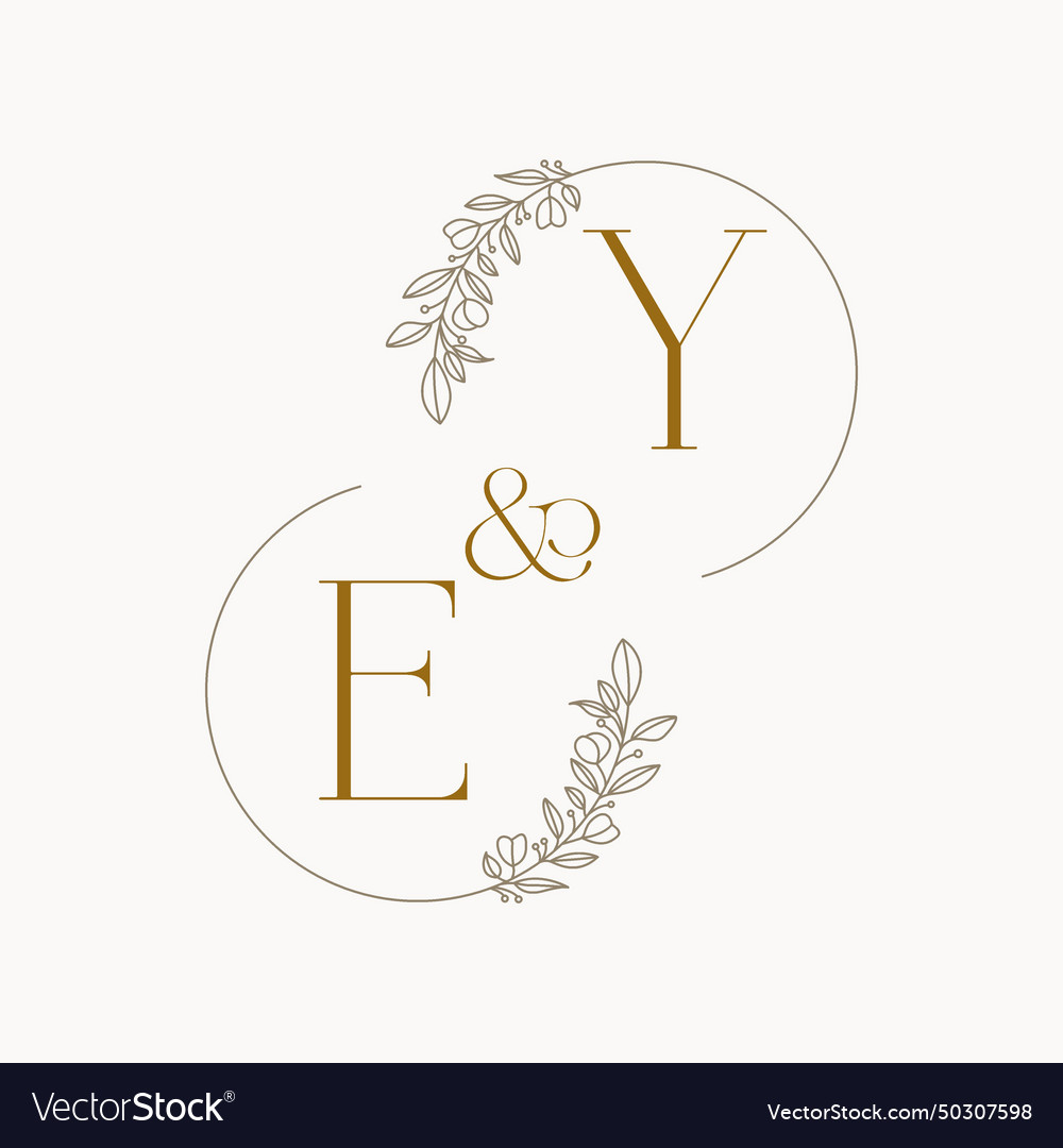 Ey Logo Initialen Hochzeit Monogramm Design vector image Ey Logo Initialen Hochzeit Monogramm Design