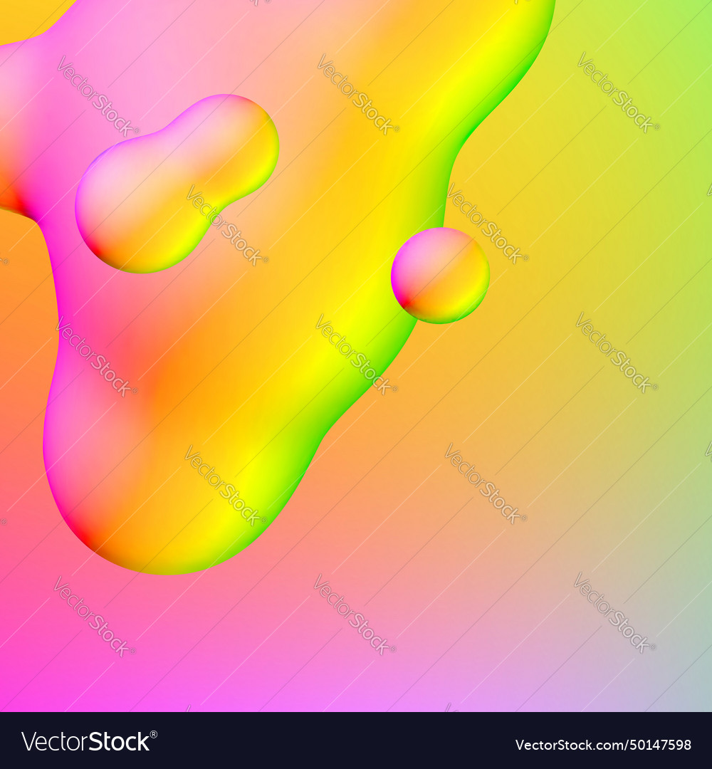 Fluid design liquid blobs with vibrant intense vector image Fluid design liquid blobs with vibrant intense