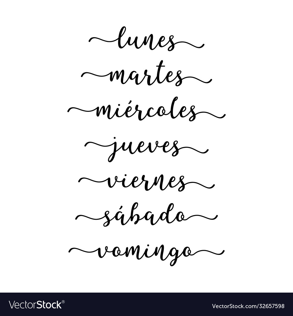 text in Spanish: Happy Wednesday. Lettering. calligraphy vector  illustration. Feliz Miercoles Stock Vector