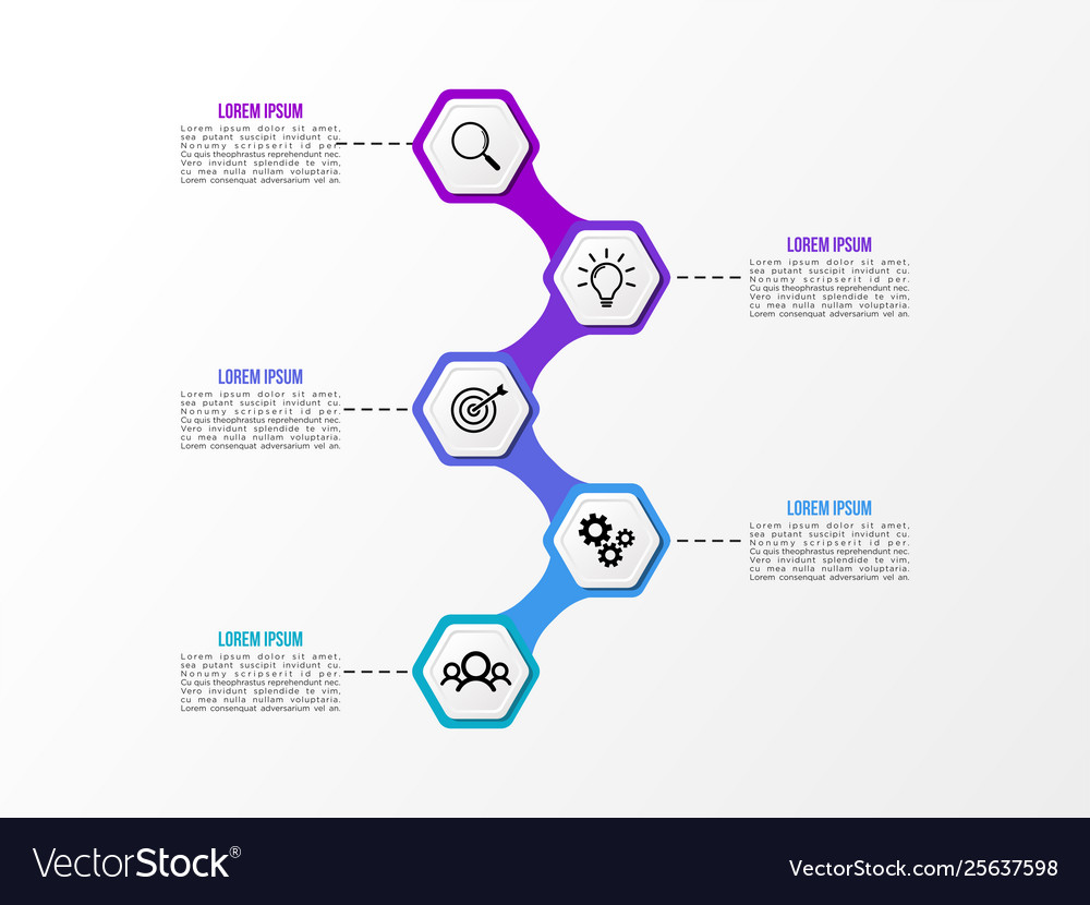 Infografische Designvorlage mit Optionen Schritten