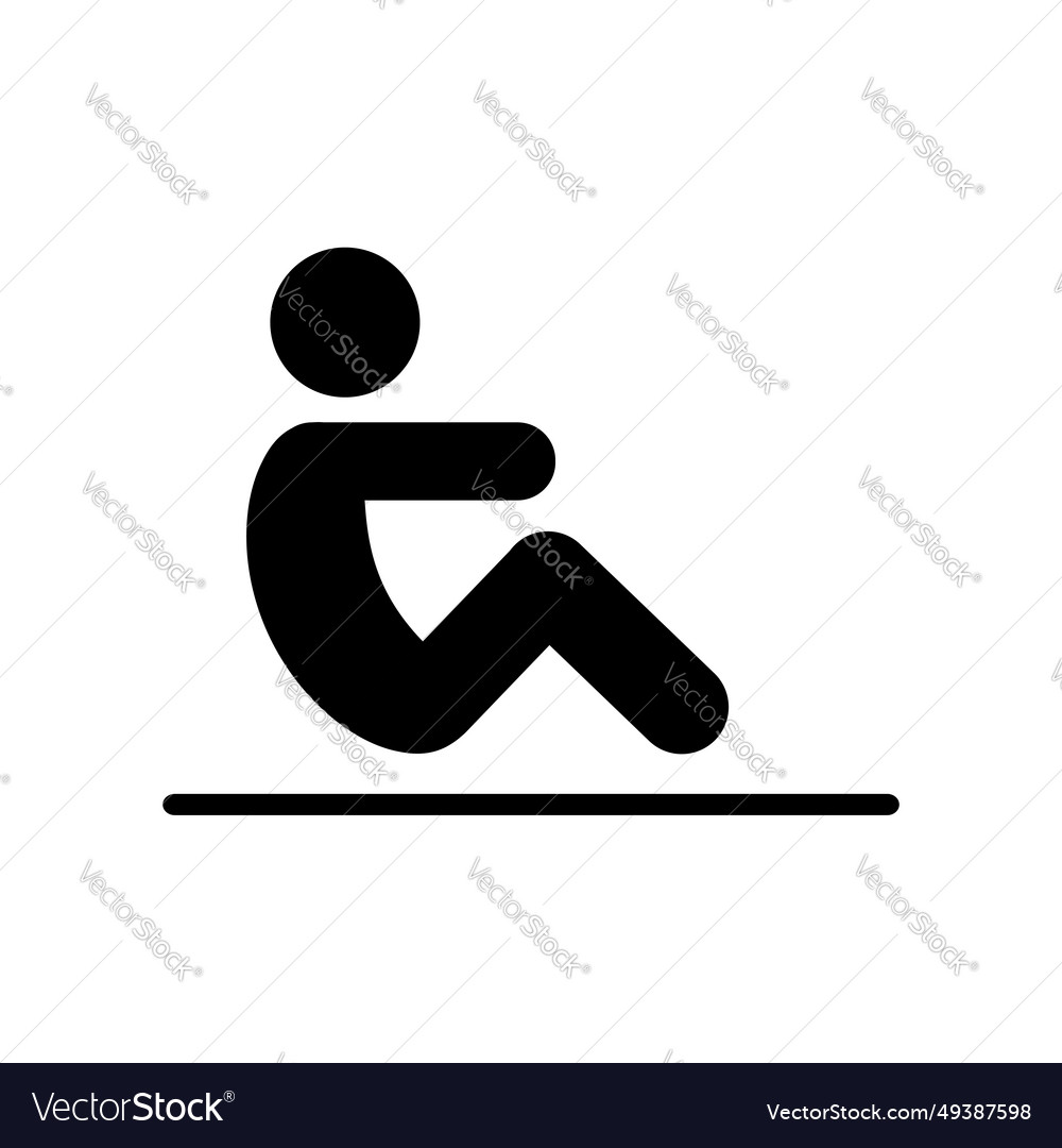 Man doing exercises icon people in motion active vector image Man doing exercises icon people in motion active