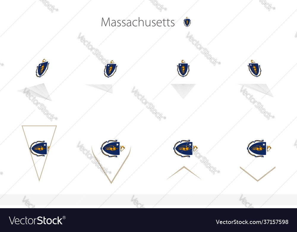 Massachusetts us state flag collection eight