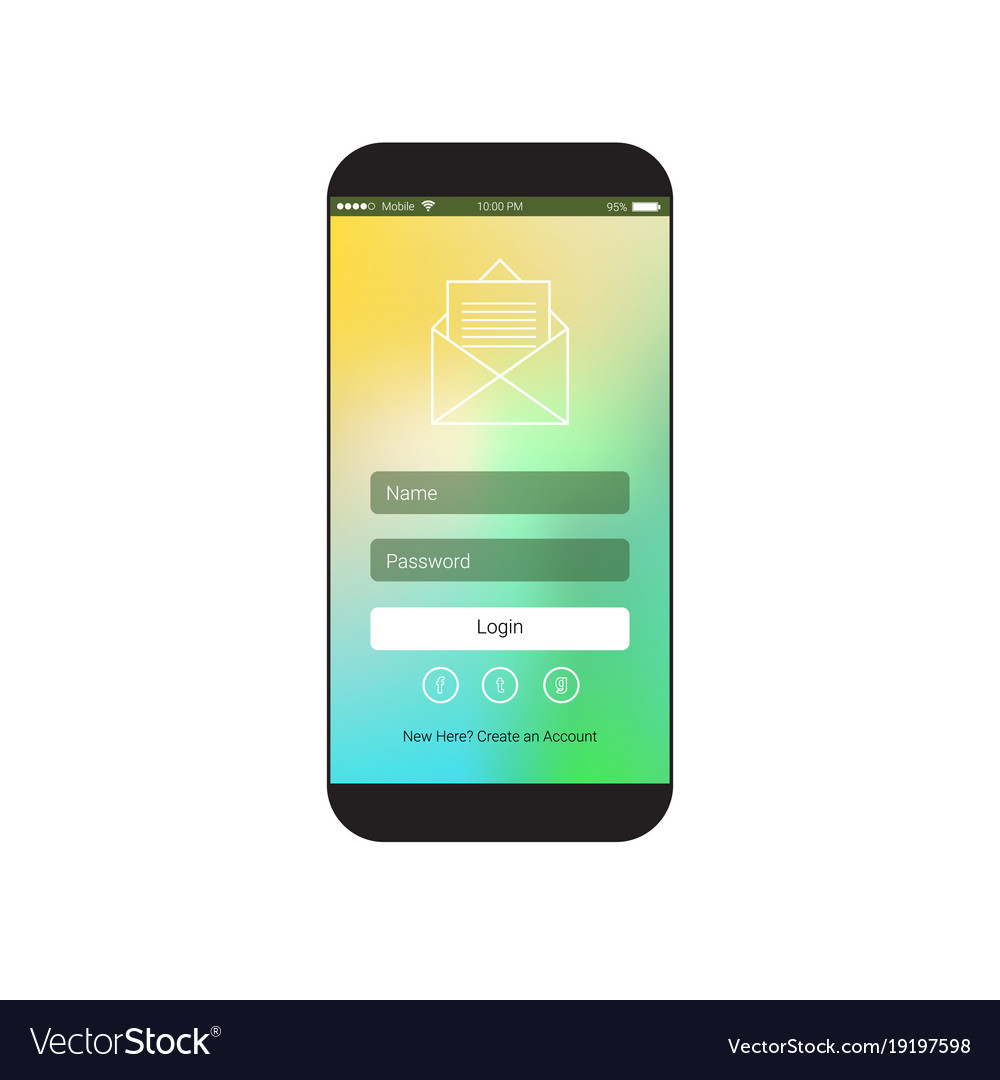 Mobile Anmeldeformular