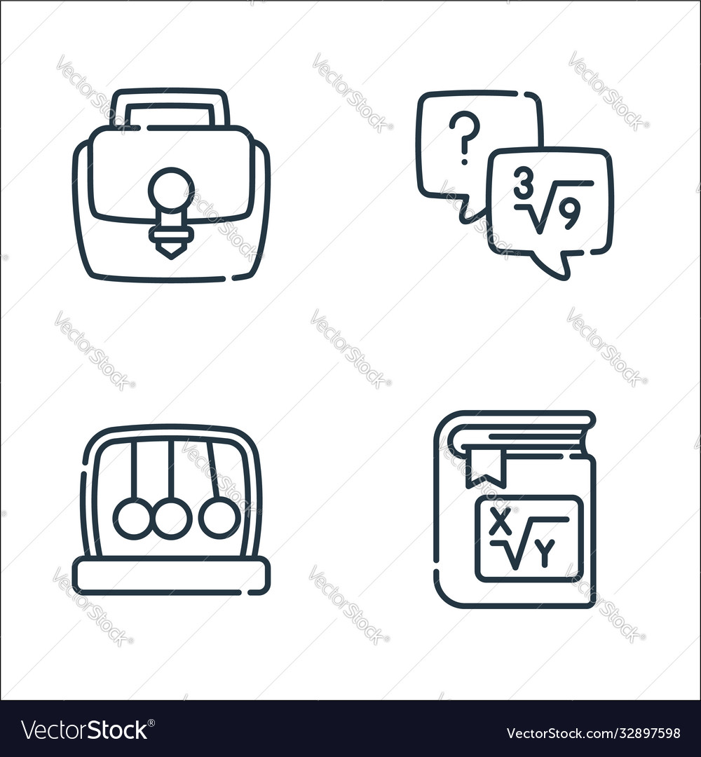 Nerd line icons linear set quality Vector Image Nerd line icons linear set quality