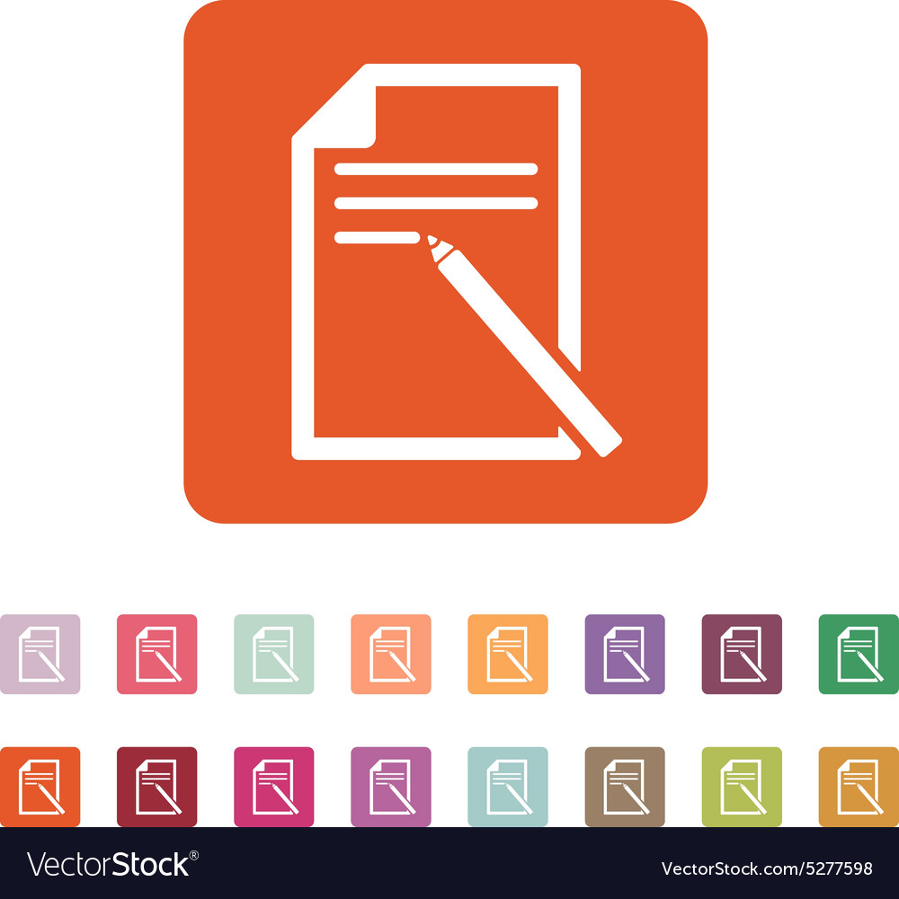 Note paper icon text file symbol flat