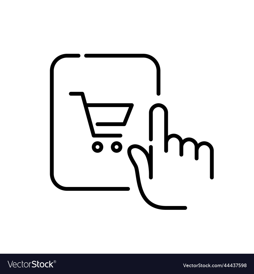 Online shopping finger tapping on tablet adding