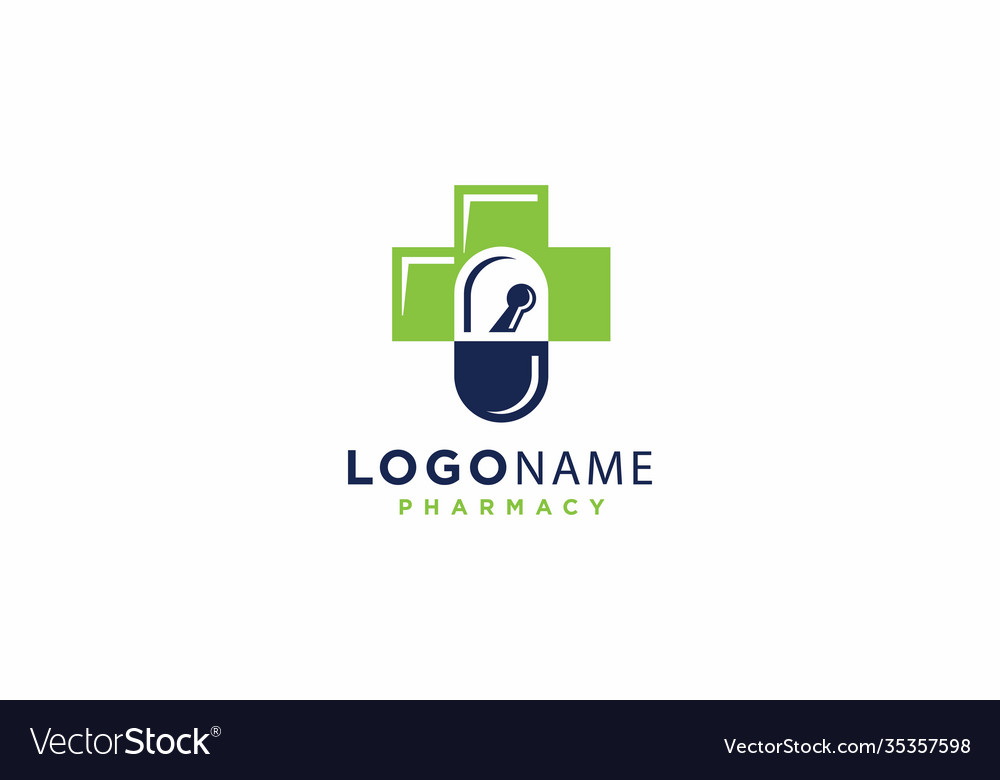 Pharmacy Logo Concept - Healthcare Symbol