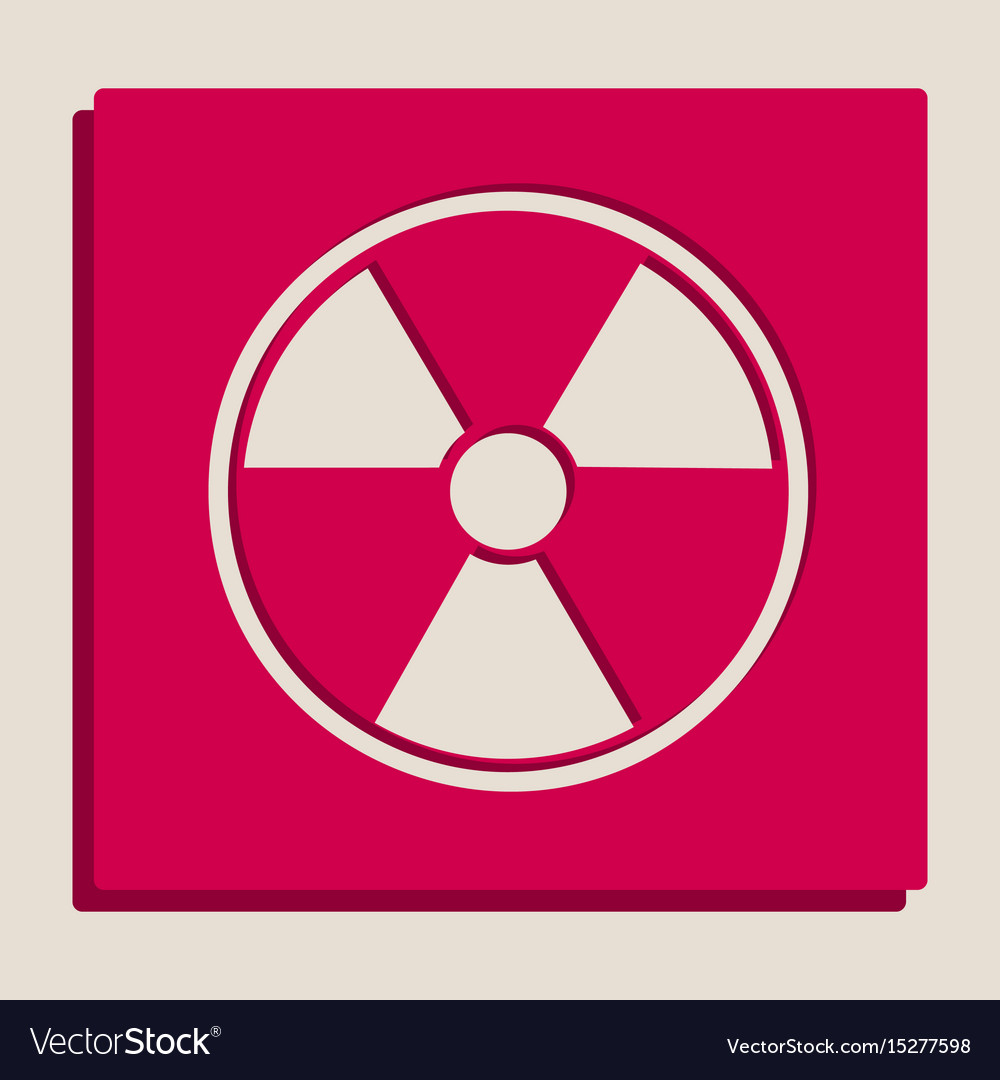 Radiation round sign grayscale version