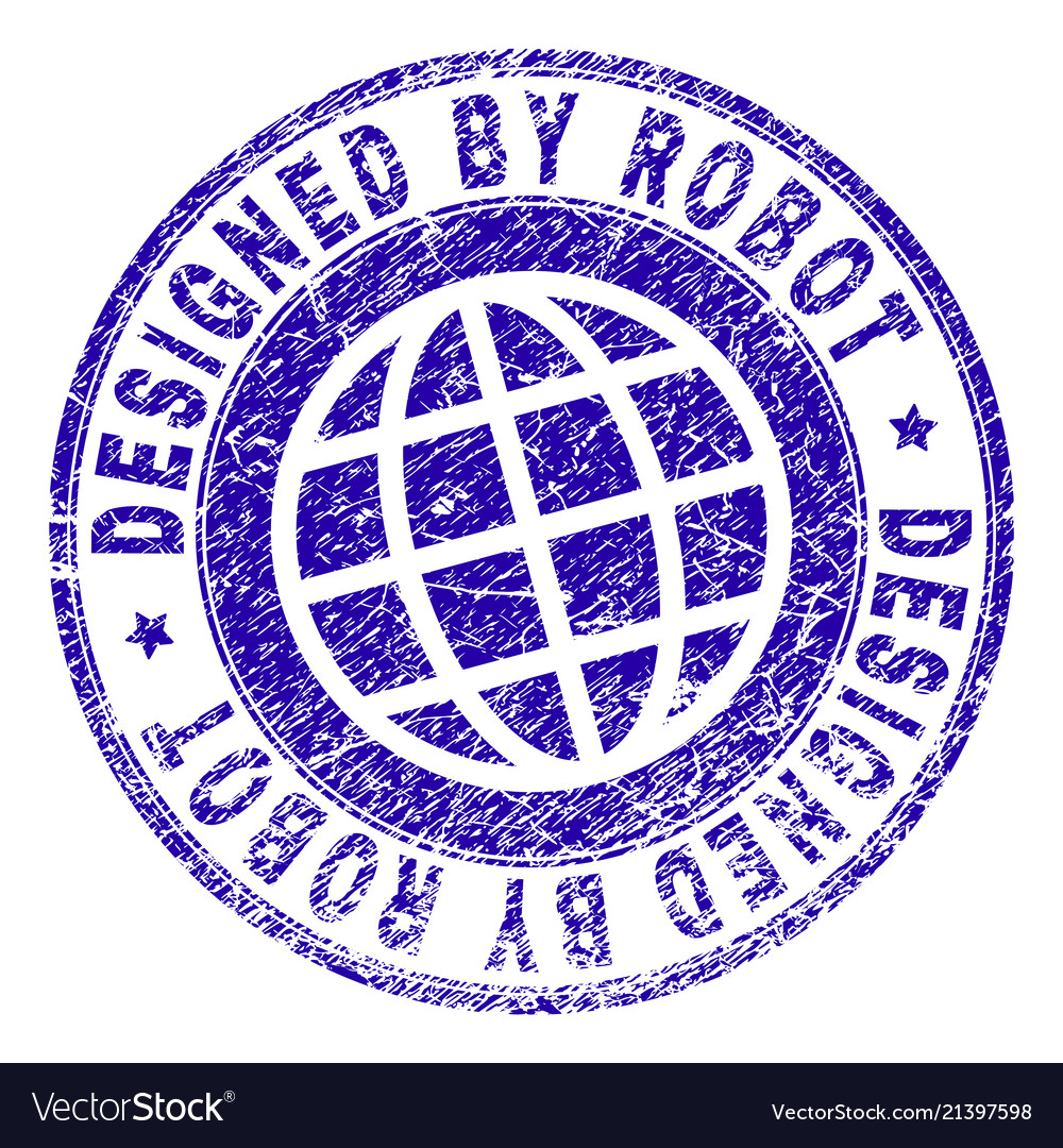 Scratched textured designed by robot stamp seal