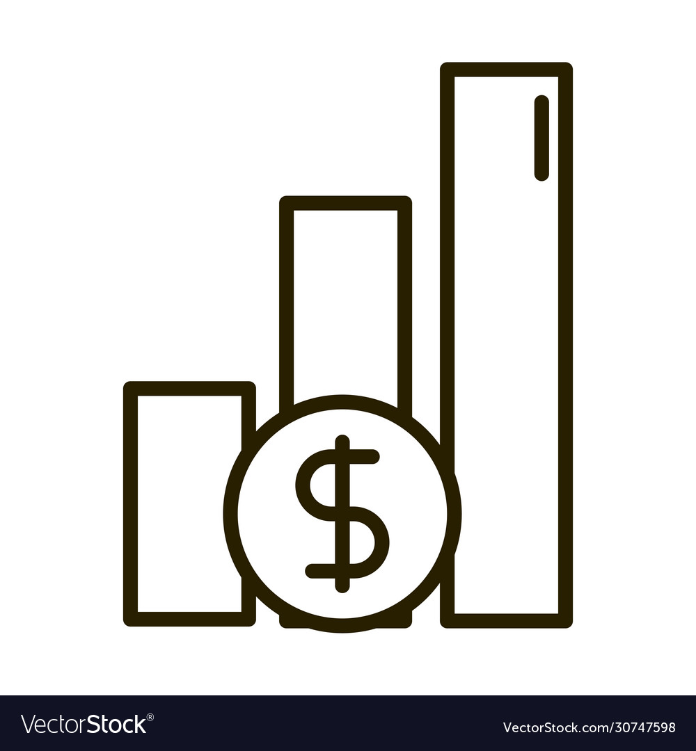 Statistik Geld Münze Business Finanzinvesting vector image Statistik Geld Münze Business Finanzinvesting