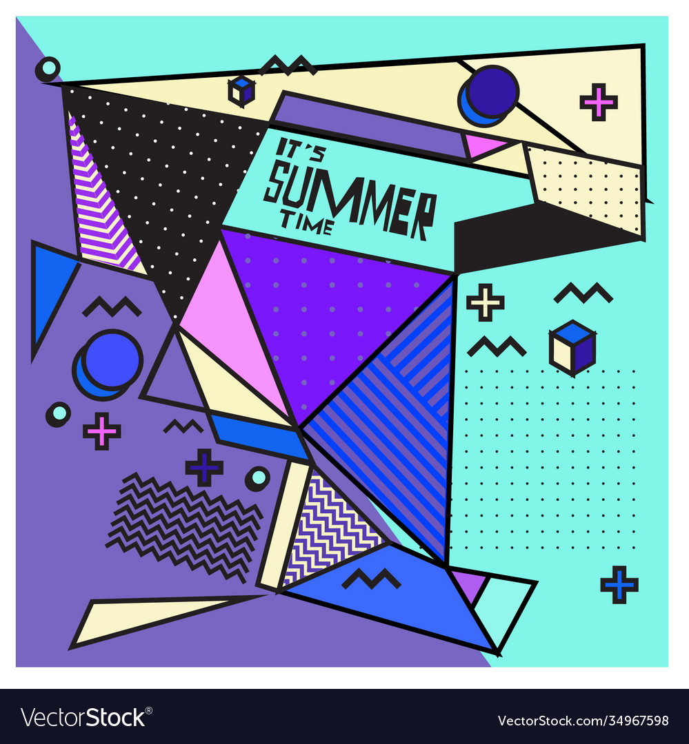 Triangle geometric forms for summer design event