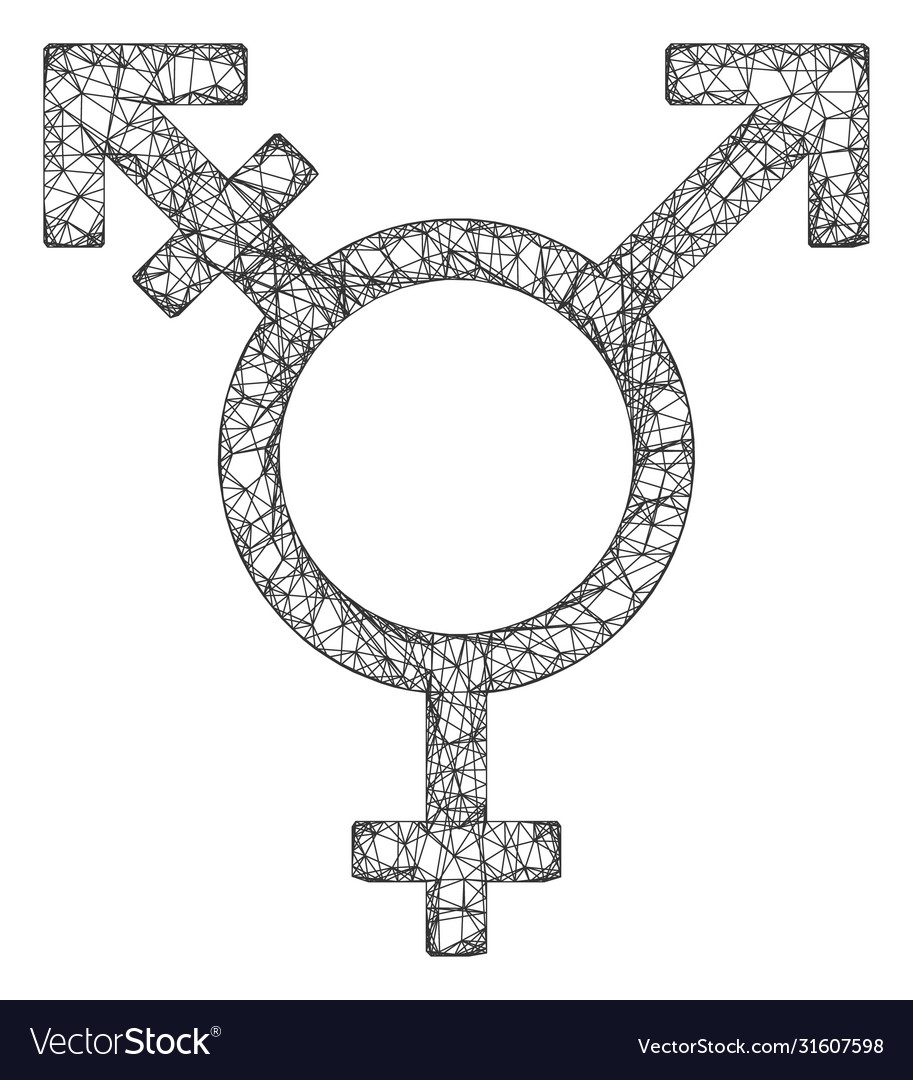 Web network three gender symbol icon vector image Web network three gender symbol icon