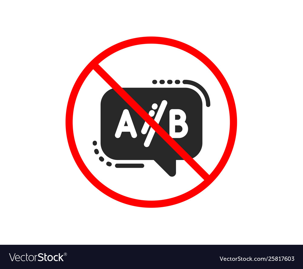 Ab testing icon ui test chat bubble sign