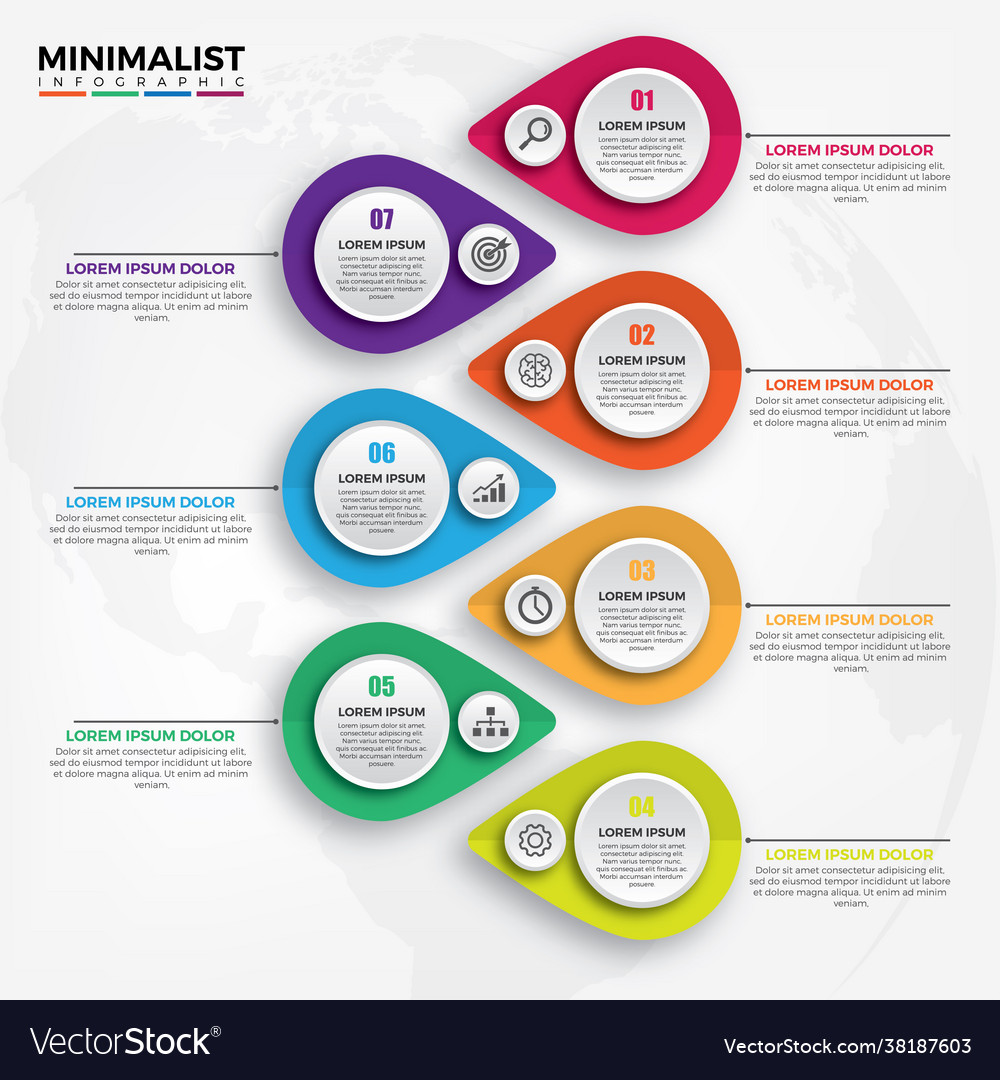 Abstract timeline with text box design template