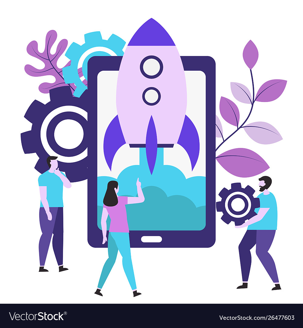 App development for website and mobile vector image App development for website and mobile