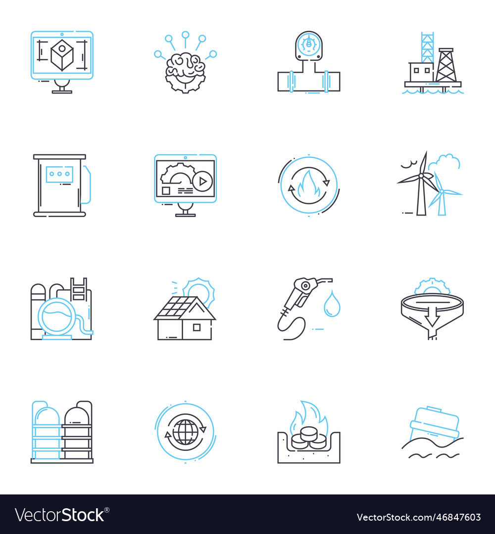 Assembly linear icons set compnts fasteners