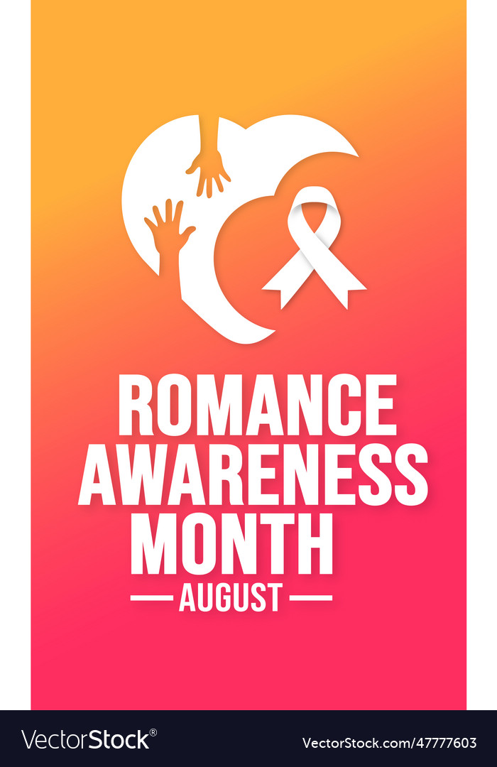 August romance awareness month background template