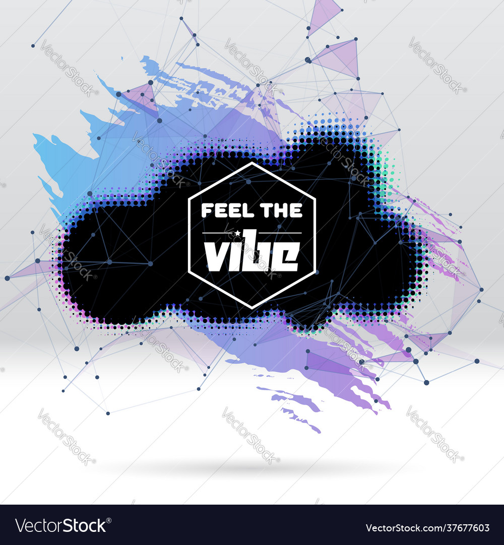Background with brush stroke blot triangular vector image Background with brush stroke blot triangular