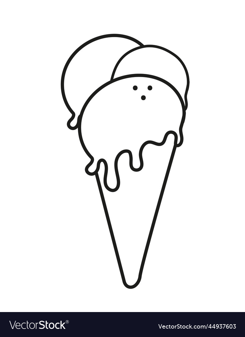 Doodle style ice cream