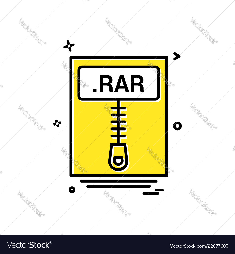 File files rar icon design vector image File files rar icon design