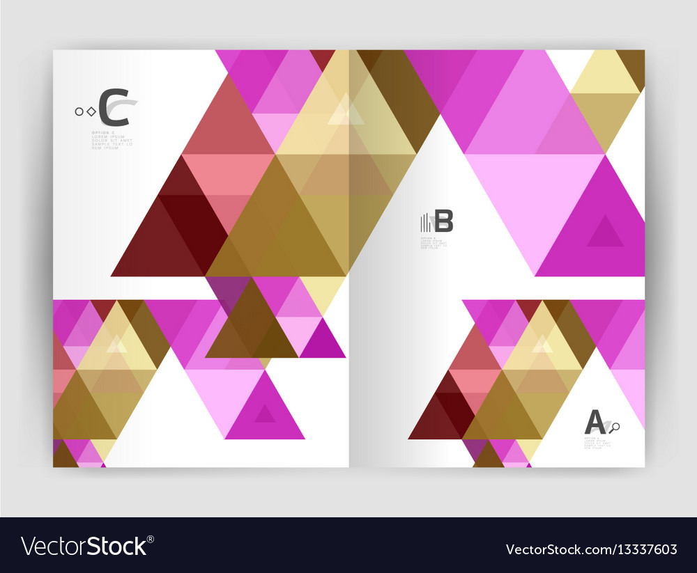 Modern triangle print template