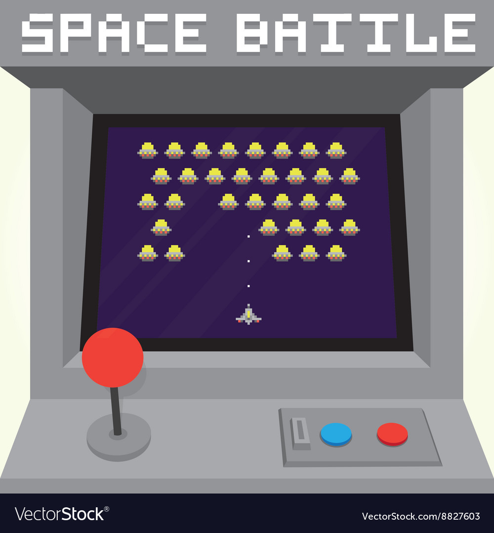 Premium Vector  Old pixel art style ufo space war game. pixel monsters and  spaceship. retro game, 8 bit