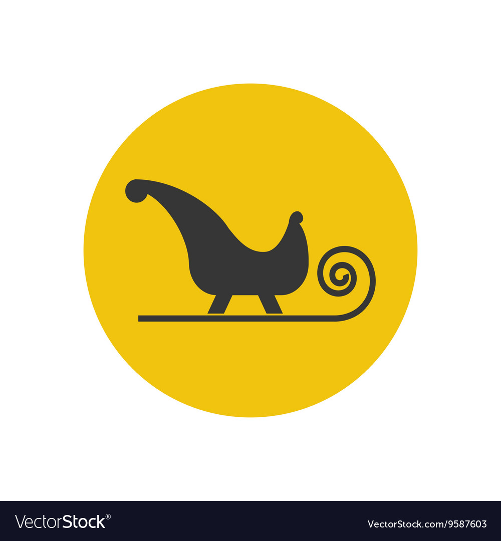 Sleigh silhouette icon