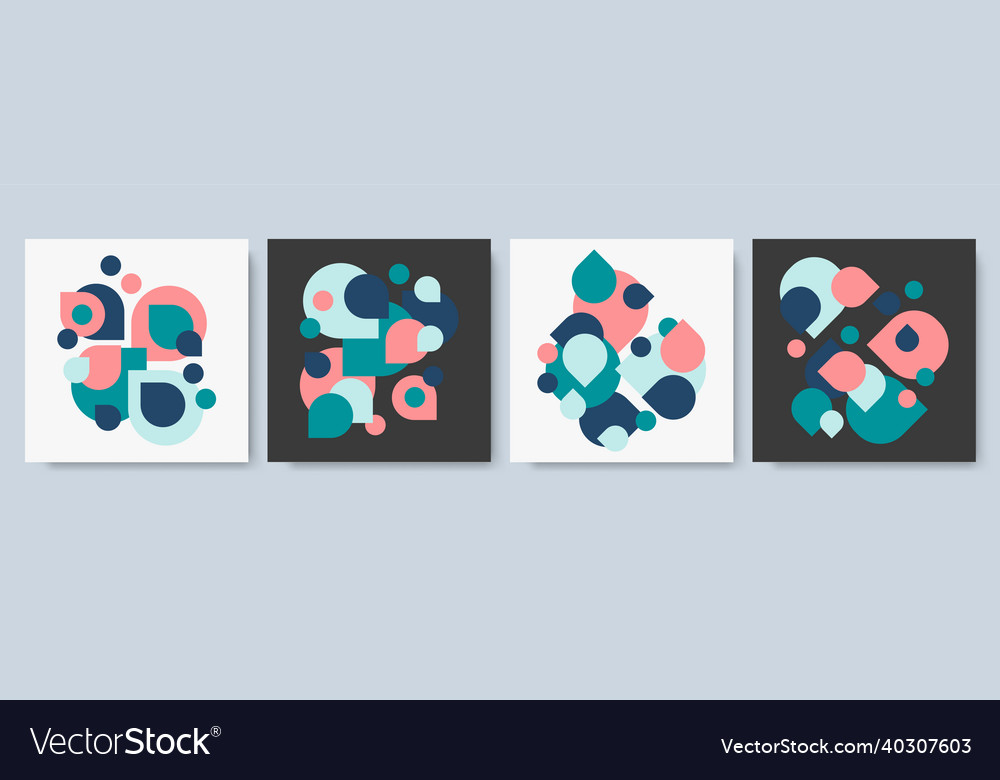 Social media post template with colorful Vector Image