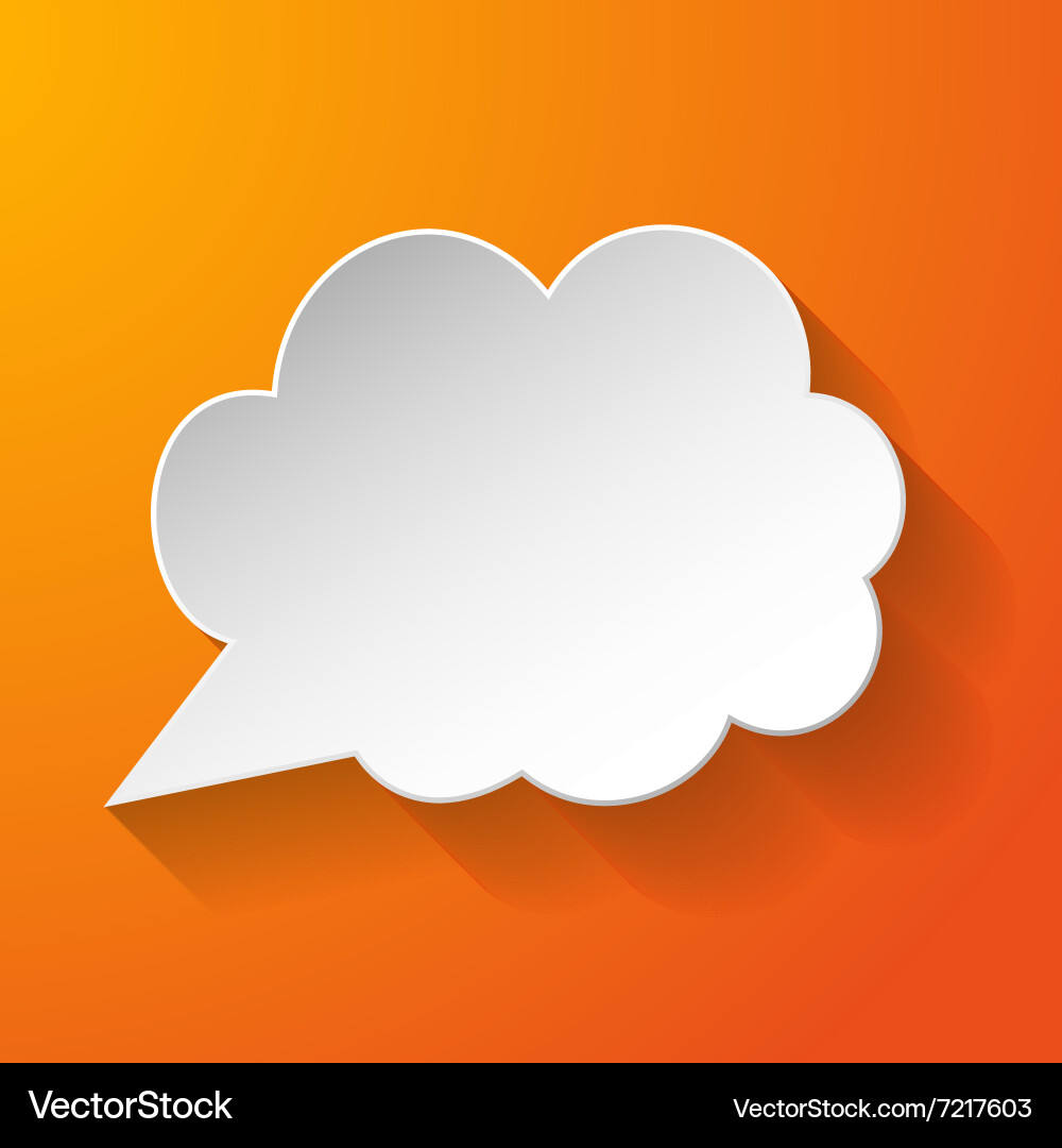 White paper speech bubble Royalty Free Vector Image