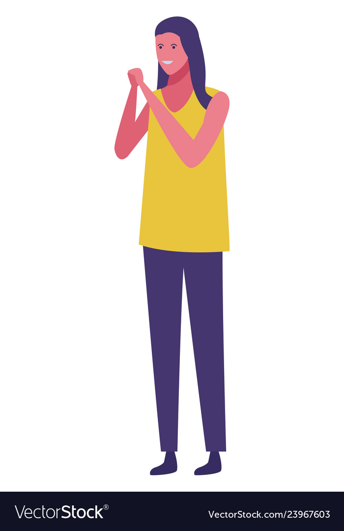 Young woman cartoon vector image Young woman cartoon