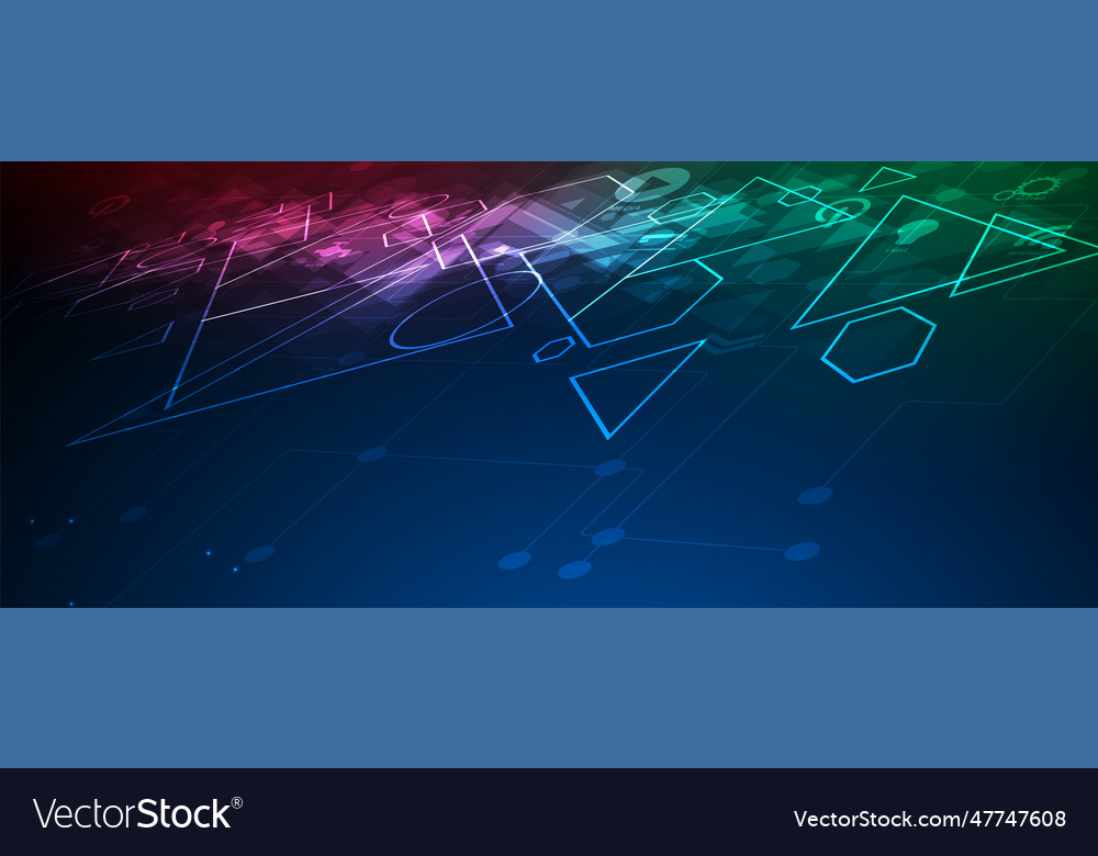 Abstract hexagon background technology poligonal vector image Abstract hexagon background technology poligonal