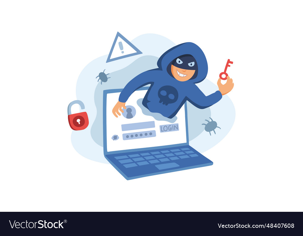 Account hacking vector image Account hacking